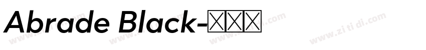 Abrade Black字体转换